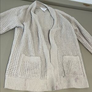 Time and Tru Women's Beige Textured Cardigan